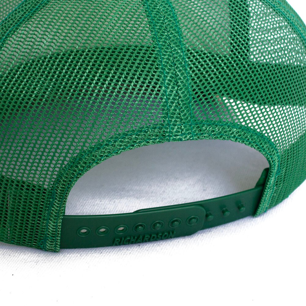 Autzen Stadium, Richardson, Green, Trucker, Cotton Blend, Accessories, Unisex, Football, Green & Yellow Bill, 112, Custom Sublimated, Foam, Adjustable, Hat, 846798